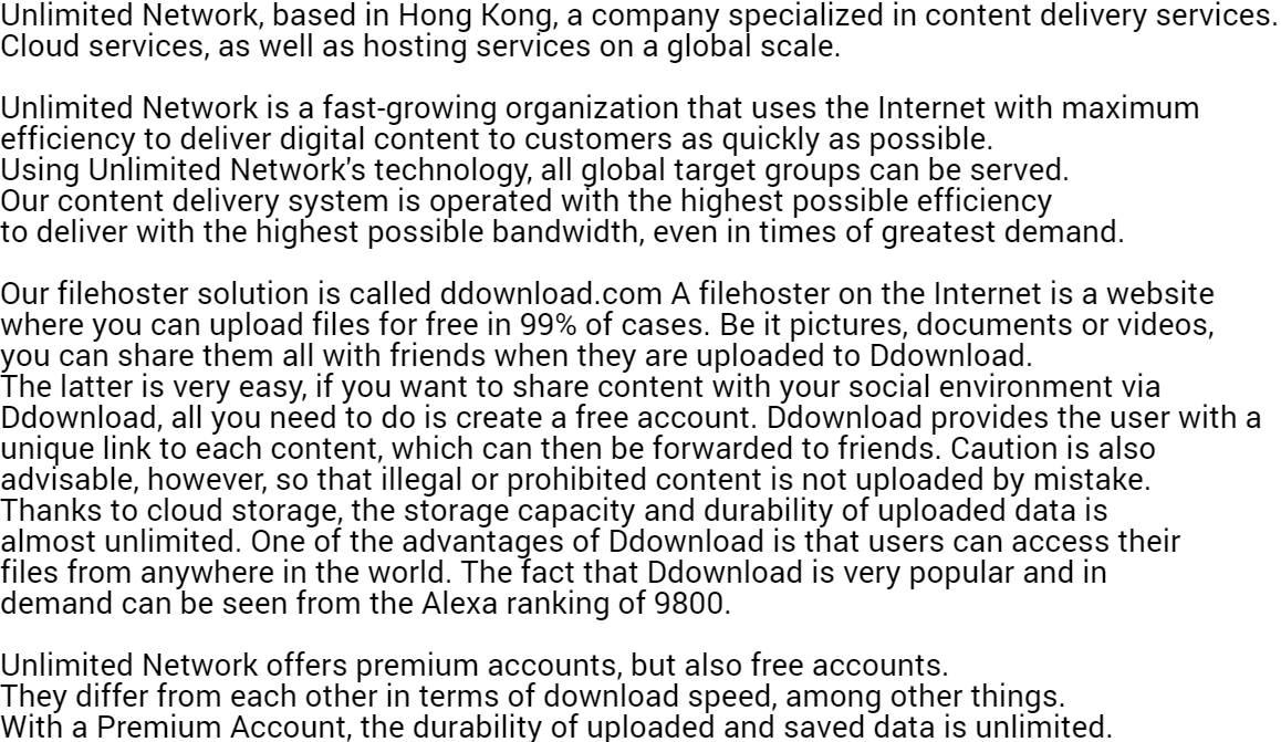 Unlimited Network Limited Hong Kong